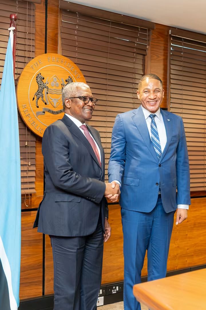 President Boko and Aliko Dangote Discuss Industrialisation and Investment Opportunities in Botswana